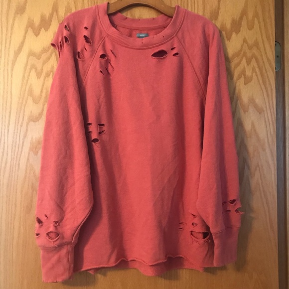 aerie distressed city sweatshirt